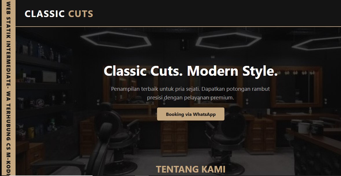 Web Statis 1 (Landing page)