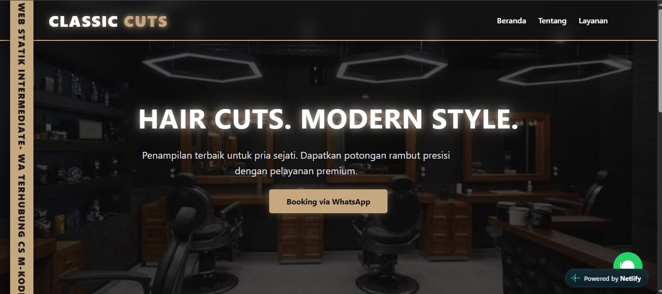 Web Statis 2 (Landing page + menu)