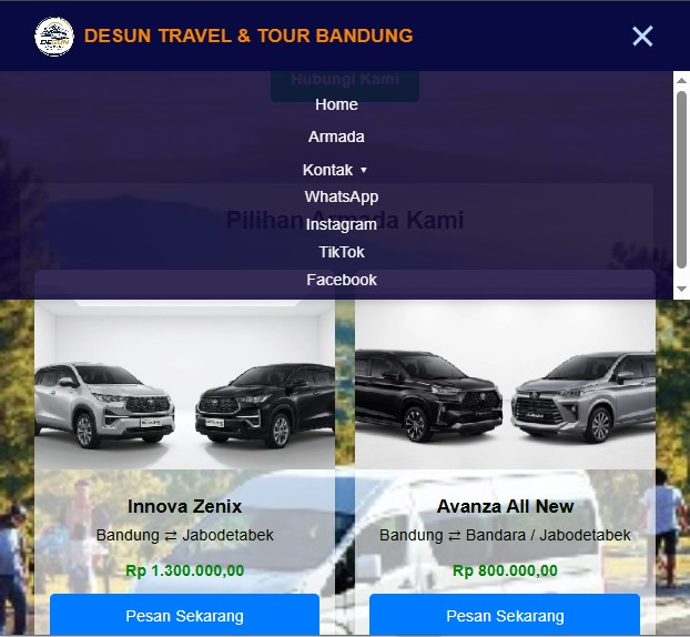 Web Statis 3 (Landing page + menu interaktif)